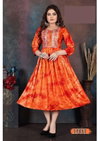 Jlf Aarna V1 Embroidery Rayon Anarkali Long Kurtis Catalog
